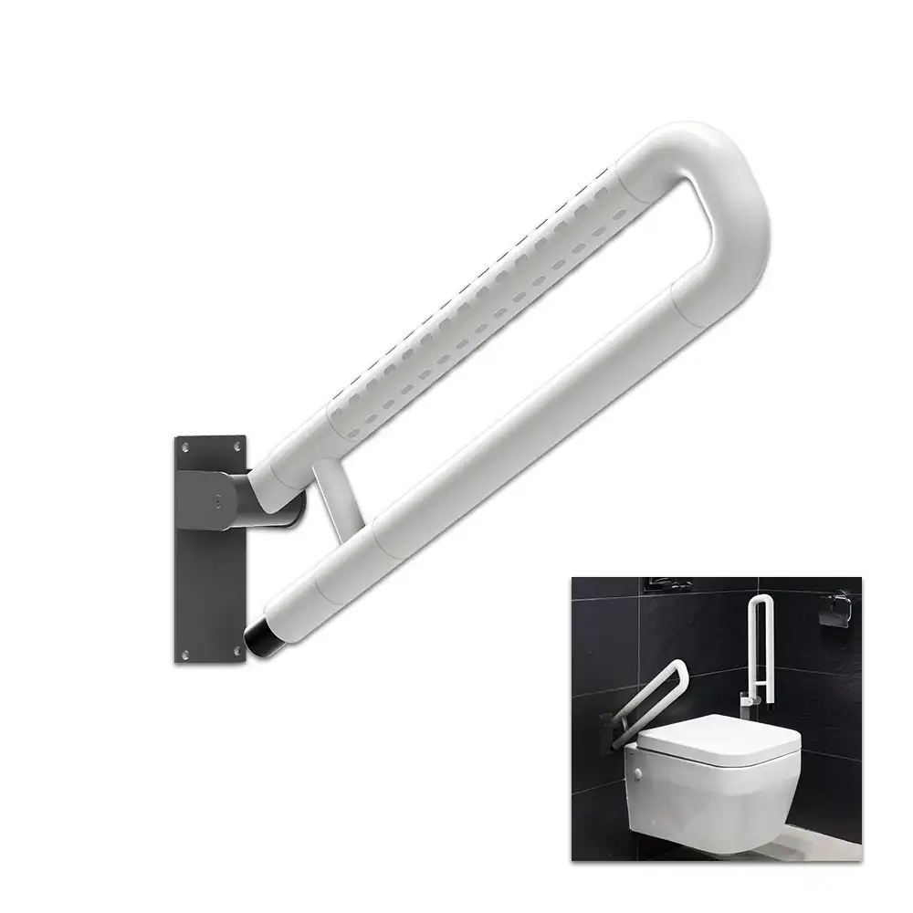 Nylon Flip Up Grab Bar For Bathroom Hand Support Toilet
