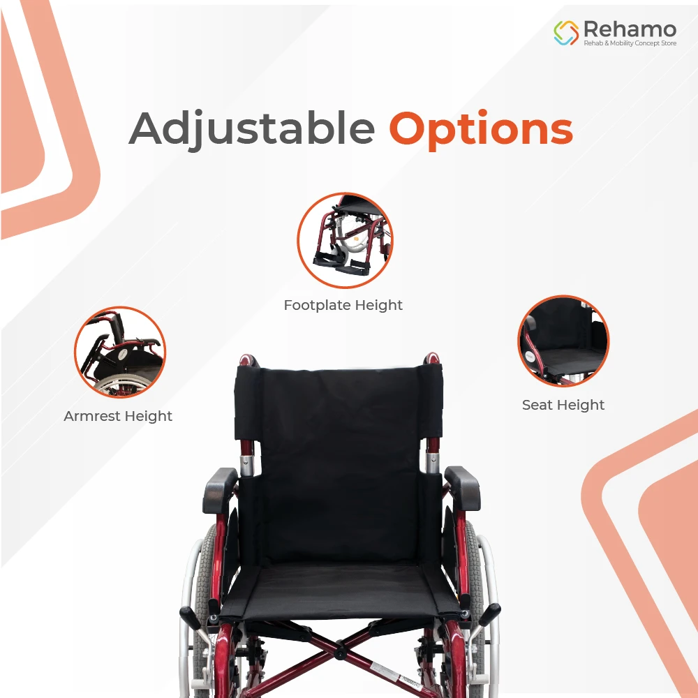 Wheelchair With Adjustable Height Flip-back Armrest, Detachable